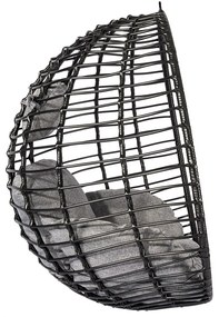 Fotoliu suspendat din ratan artificial Bonami Selection Mila, negru