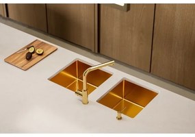 Chiuvetă de bucătărie ALVEUS 1103381 QUADRIX 45x45 cm bronz