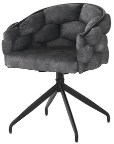 Set de 2 scaune din catifea, Gri | Aosom Romania