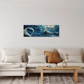 Tablou - Pictura cerului și a mării (cu ceas) (90x30 cm)