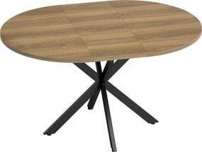 HOMCOM Masă de Sufragerie Extensibilă cu Picior în Formă de X, 100-135cm, Maro | Aosom Romania