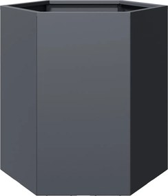vidaXL Jardinieră de grădină antracit 46x40x45 cm oțel hexagonal