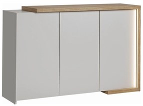 Comoda DASAR, grej/stejar, PAL laminat, 150x40x96 cm