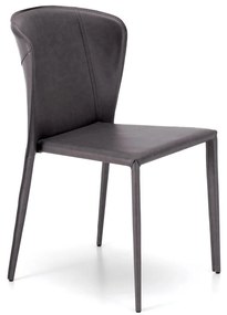 STONES Scaun din piele ecologică 49cm X 56cm H. 82cm | Aosom Romania