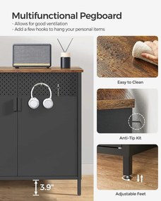 Bufet inferior Industrial, Songmics, 80 x 40 x 76 cm, otel/PAL