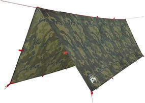 vidaXL Prelată de camping, camuflaj, 406x306 cm, impermeabilă
