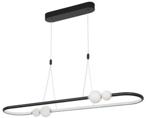 Lustra LED dimabila cu telecomanda design modern Celia negru