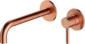 Baterie lavoar incastrata Omnires Y monocomanda finisaj cupru periat cu corp ingropat