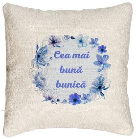 Perna Decorativa Canapea pentru Bunica 15, 40x40 cm, Cu fermoar