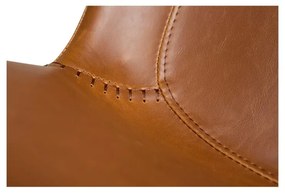 Scaun de bar din piele artificială DAN-FORM Denmark Hype, maro deschis