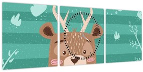 Tablou - Cerbul mic (cu ceas) (90x30 cm)