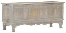 vidaXL Ladă de depozitare, gri, 100x38x45 cm, lemn masiv de mango