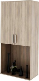 Dulap DUNAJ TIPUL5, stejar sonoma, PAL melaminat/metal, cu 2 usi, 90x4