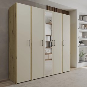 Dressing haaus V5, Stejar Artisan/Argila, L 204 cm