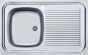 Chiuveta bucatarie inox Franke Simplex 80x50 cm cu 1 cuva cu picurator dreapta finisaj texturat