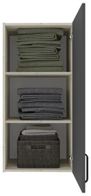 Dulap suspendat Malmo, 1 Usa, Stejar Alb/Antracit, 50 x 42 x 104 cm