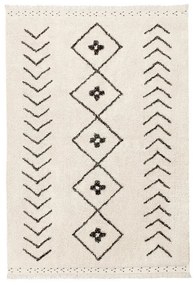 Covor crem lavabil/țesut manual din bumbac 170x240 cm Bereber Rhombs – Lorena Canals