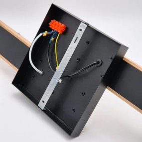 Lustră aplicată MATTE 2xE27/15W/230V + 3xG9/5W/230V negru/stejar