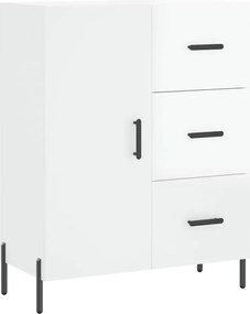 vidaXL Servantă, alb extralucios, 69,5x34x90 cm, lemn compozit