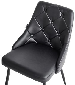 Set 2 buc. scaune pentru sufragerie Valero (negru). 1009943