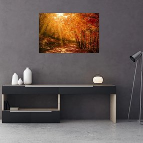Tablou cu pădurea în toamnă (90x60 cm)