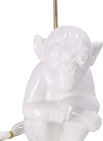 Lampa ceramica Maimuta Alba h 35 cm