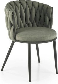 Scaun K516, verde/negru, stofa clasica/metal, 57x60x79 cm
