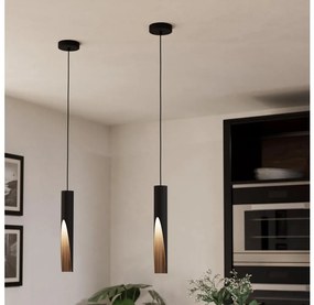 Lustră LED pe cablu Eglo 901732 BARBOTTO 1xGU10/4,5W/230V 3000K negru/maro
