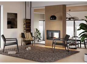 Fotoliu negru din împletitură de trestie Loop – DAN-FORM Denmark