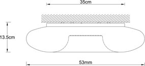 Ondaluce - Plafonier DODI 4xE27/15W/230V Ø 53 cm alb
