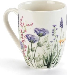 decoDoma Set de căni din porţelan GRĂDINĂ DE LAVANDĂ în cutie cadou 350 ml 2 buc