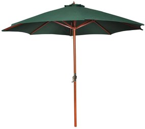 Umbrelă de soare, verde, 258 cm