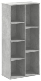 852792 vidaXL Bibliotecă, gri beton, 50x25x105 cm, lemn compozit