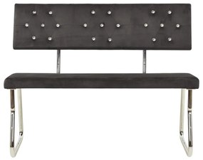 325864 vidaXL Bancă, gri închis, 110 cm, catifea