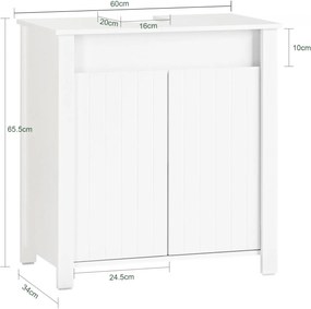 MARGA4 - Set Mobilier Baie Marga 3 piese - masca chiuveta, cos rufe, dulap inalt - Alb