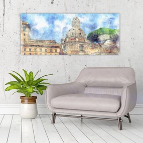 Tablou - Biserica Santa Maria di Loreto, Roma, Italia (120x50 cm)
