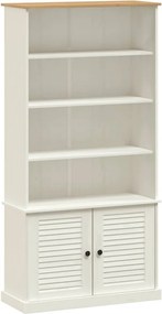 vidaXL Bibliotecă „VIGO”, alb, 85x35x170 cm, lemn masiv de pin