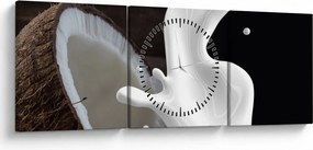 Tablou - laptele de cocos (cu ceas) (90x30 cm)