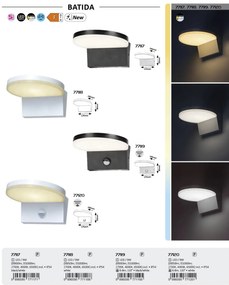 Aplica exterior LED, Senzor de miscare, Protectie IP54, Batida, negru