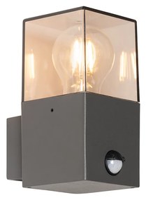 Lampă de perete exterioară gri închis cu senzor de mișcare IP44 - Denmark