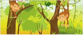 Tablou - Maimuțe (120x50 cm)