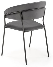 Scaun K426 Velvet Gri – l57 x A54 x H79 cm