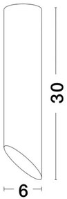 Spot aplicat design modern OSLO alb, H-30cm NVL-9184372