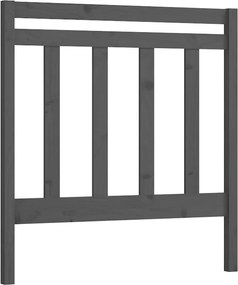 vidaXL Tăblie de pat, gri, 81x4x100 cm, lemn masiv de pin
