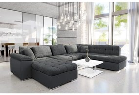 Colțar în formă de U Talina cu funcție de dormit (S) (piele ecologică Soft 020 + Majorka 03). 1058577