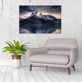 Tablou lacul cu munte (90x60 cm)