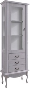 Vitrina VILAR DA4, gri, DTD laminat, 75x42x196 cm