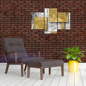 Tablou - Pătrate de aur N⁰3 (90x60 cm)