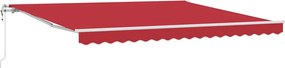 vidaXL Cort electric retractabil Roșu 400 × 350 cm