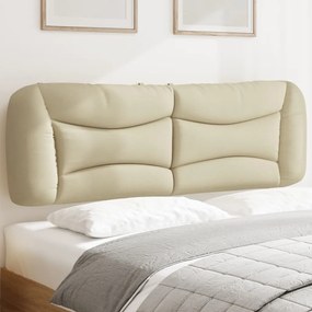 374593 vidaXL Pernă pentru tăblie de pat, crem, 160 cm, material textil